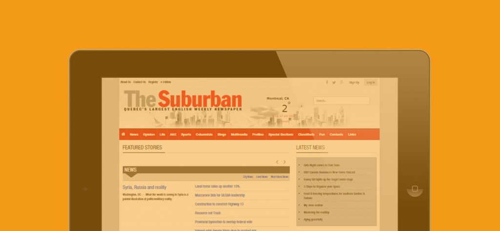 The Suburban Newspaper goes online DAILY!
